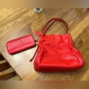 Coach purse and matching wallet